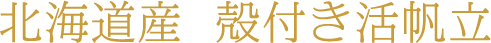 北海道産  殻付き活帆立